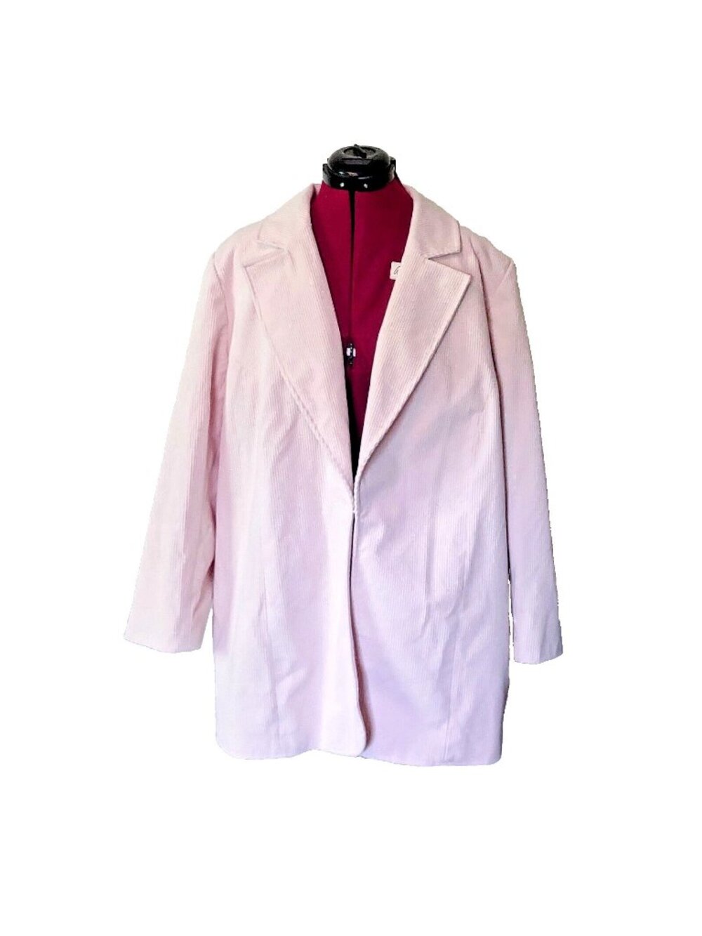 ELOQUII Corduroy Blazer Cream Women’s Size 18 Open Front Hook & Eye Closure